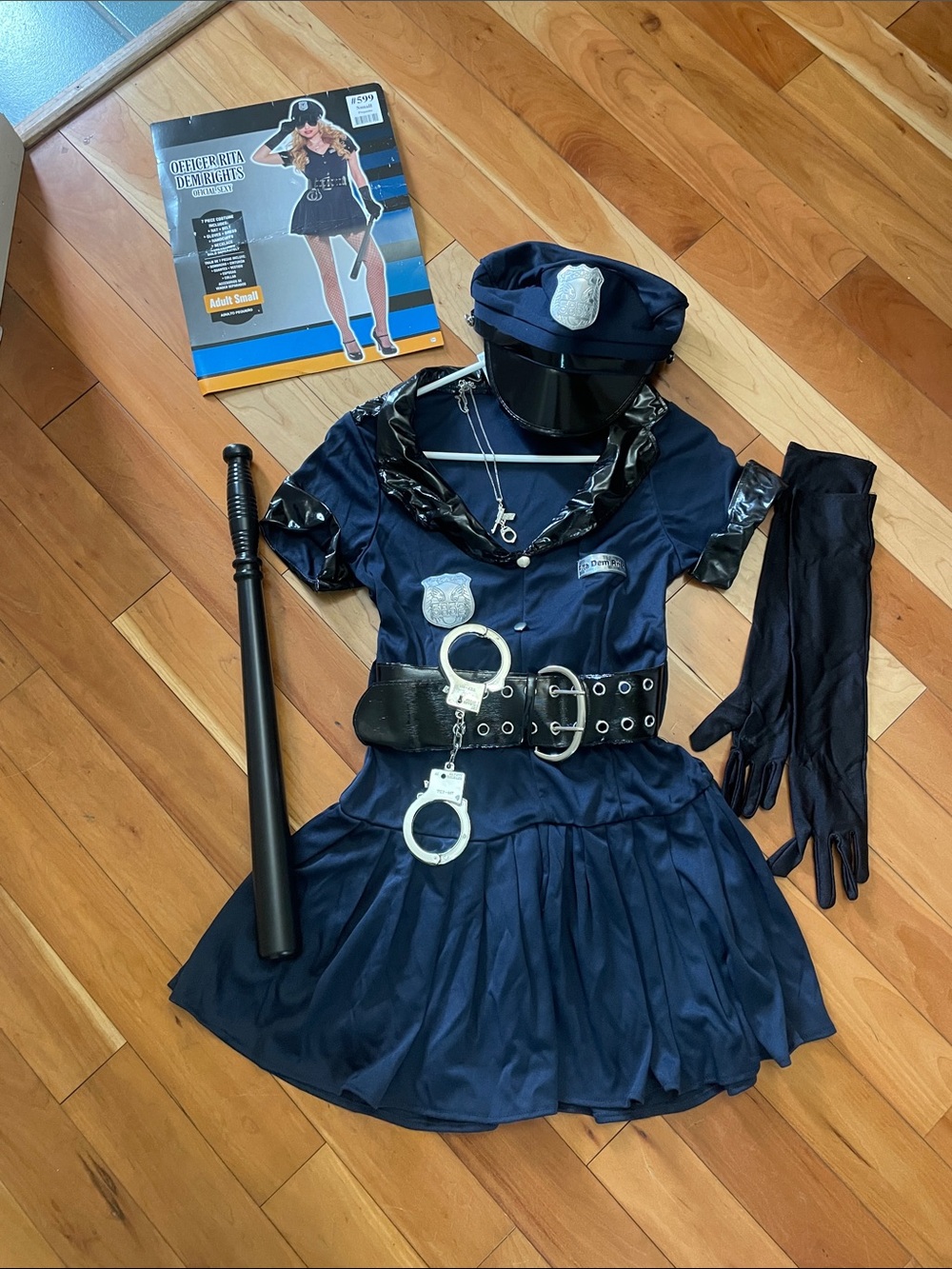 Adult Navy Police Officer Costume with Accessories